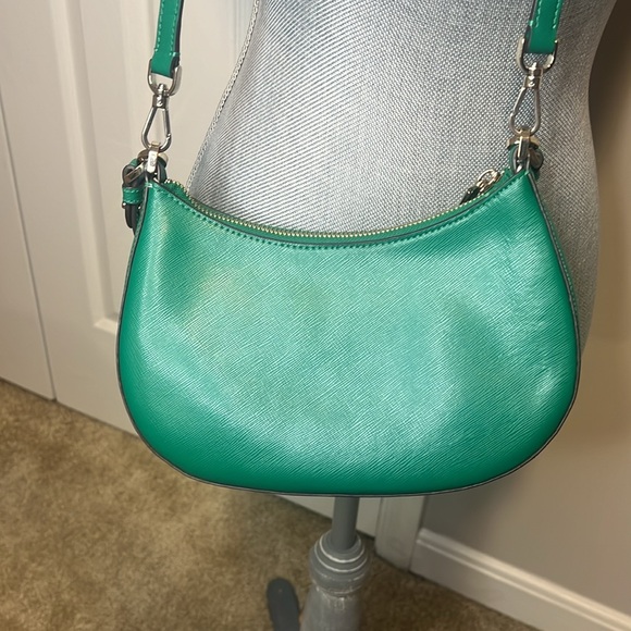 Kate Spade Staci Half Moon Small Shoulder Bag Crossbody Green - Picture 3 of 8